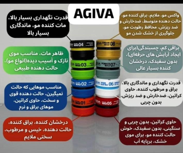 واکس مو کراتینه نارنجی آگیوا Agiva شماره 1